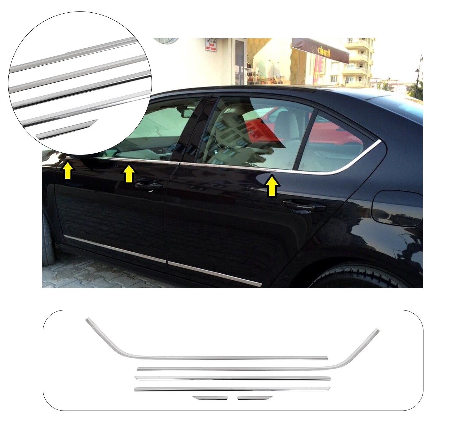 SKODA OCTAVIA A7 2013- CAM ÇITASI 6 PRÇ