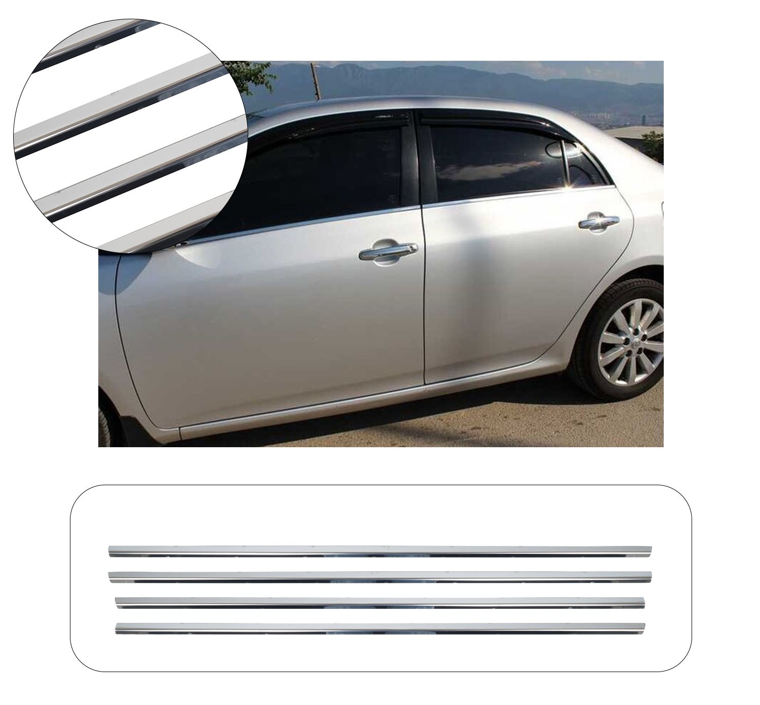 TOYOTA COROLLA 2007-2013 CAM ÇITASI 4 PRÇ