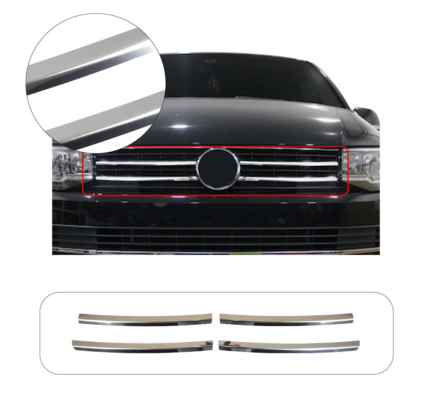 VOLKSWAGEN Transporter 2015- Stainless Steel Chrome Front Grill 4 Pcs.