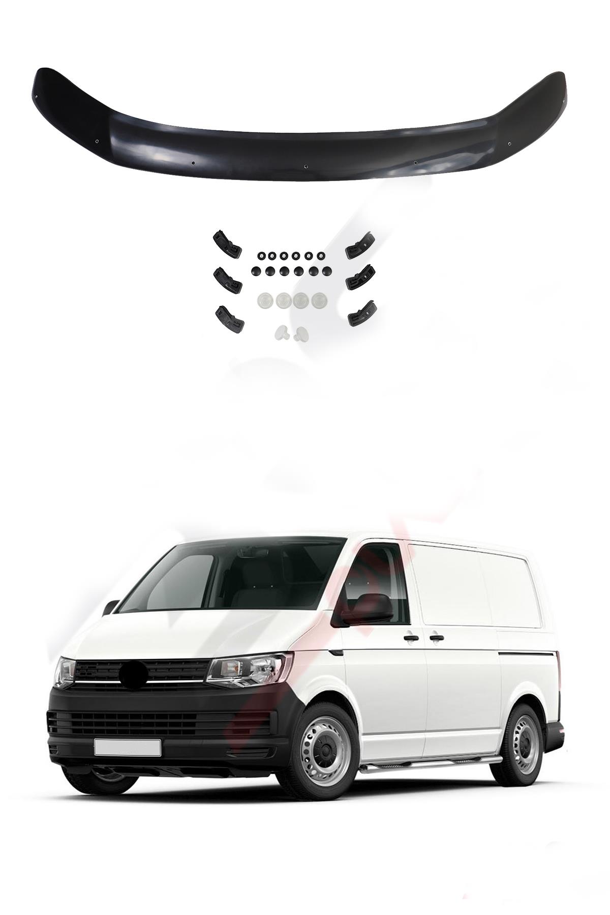 Volkswagen Transporter T6 Kaput Rüzgarlığı 2015 Üzeri Piano Black