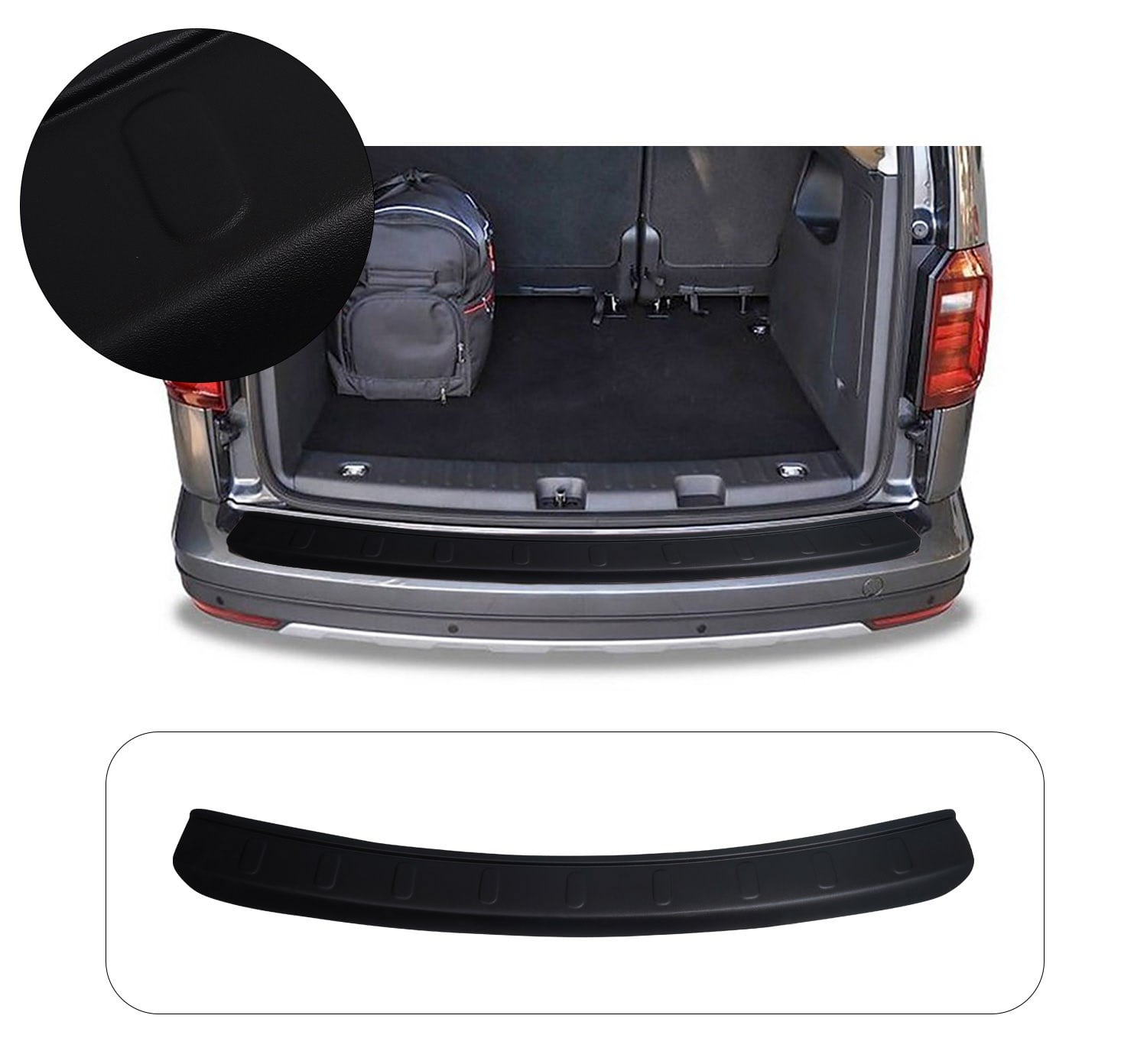 VW CADDY 2015-2020 ABS GENİŞ ARKA TAMPON ÜSTÜ KORUMA