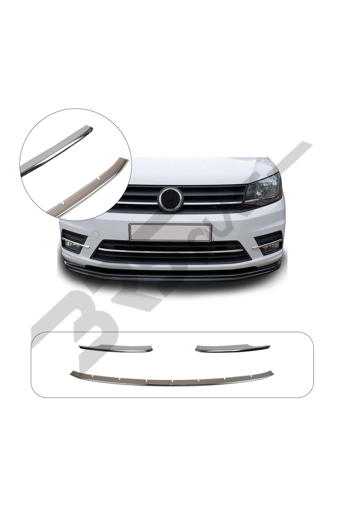 Vw Caddy Krom Ön Tampon Çıtası 3 Parça 2015-2020 Arası