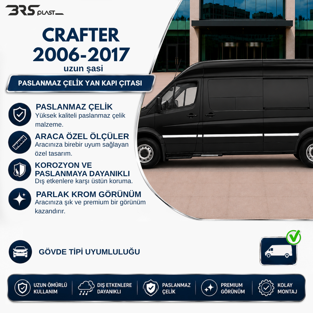 VW CRAFTER 2006-2017 YAN KAPI ÇITASI UZUN ŞASİ