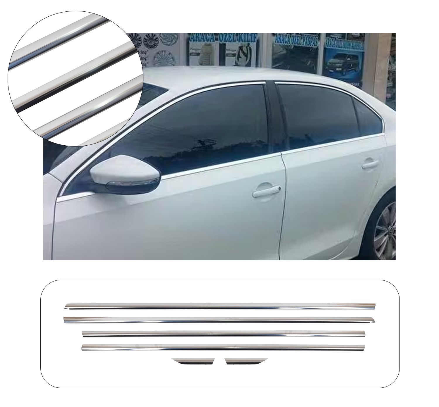 VW JETTA 2011- CAM ÇITASI 6 PRÇ
