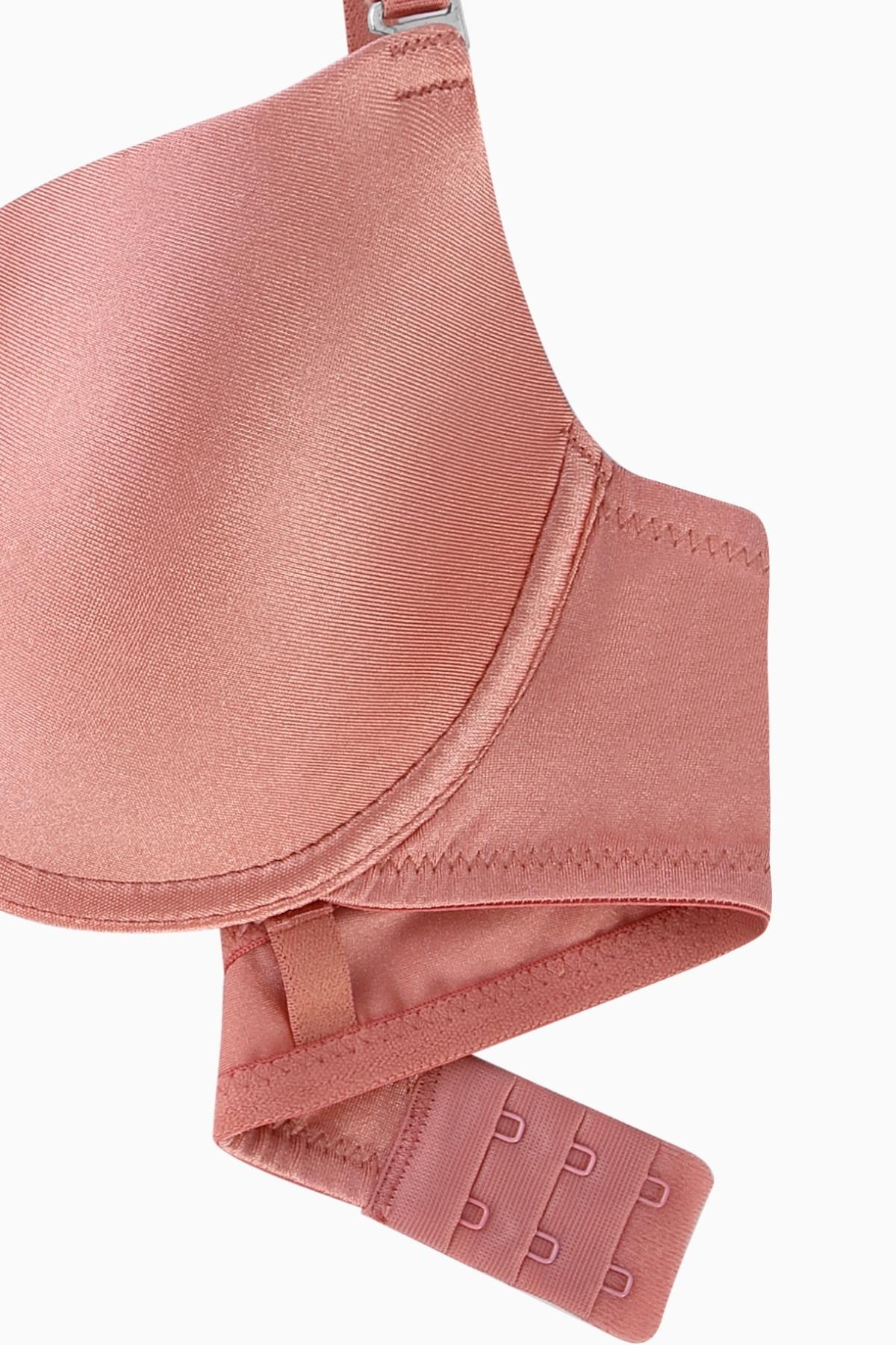 Wonna Alba - T shirt Bra Desteksiz Maksimum Kavrama ve Kusursuz Form - Tak Çıkar Askılı - Gül Kurusu - 2535