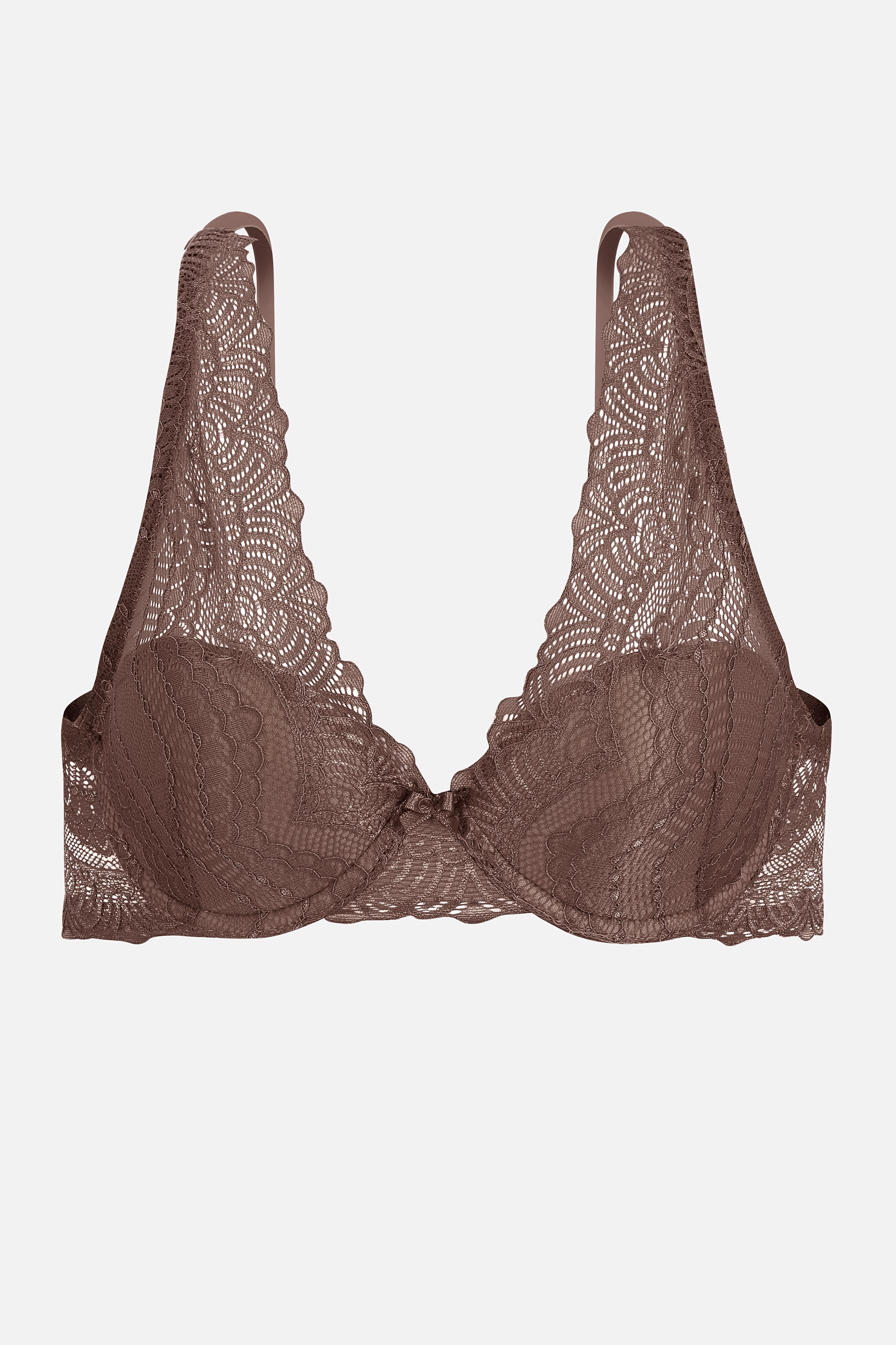 Dantelli Sütyen - Dolgusuz - 2277 - Bronz Kahve