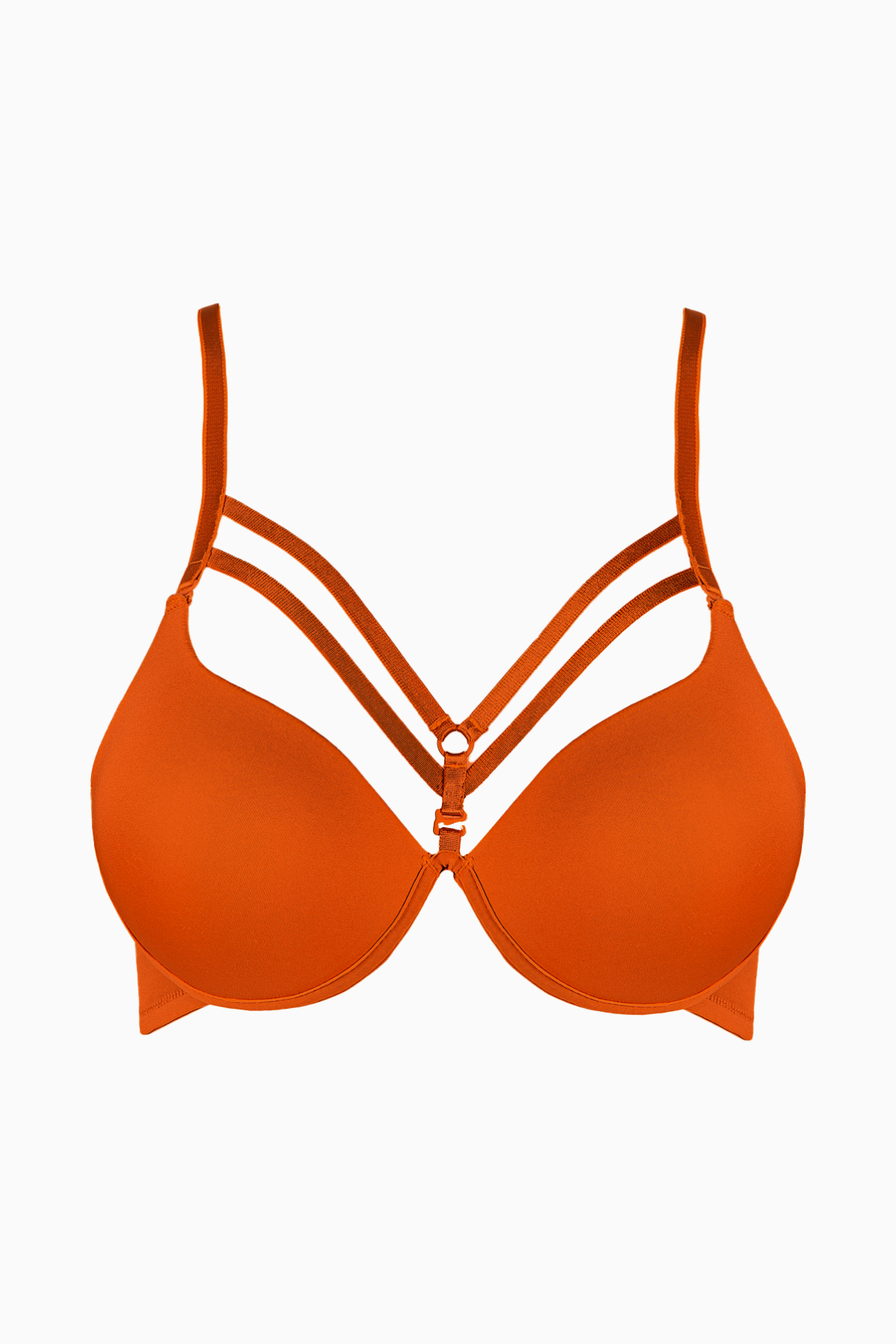 Lana Mikro Kumaş Sütyen-Push Up Dolgulu-2140-Turuncu
