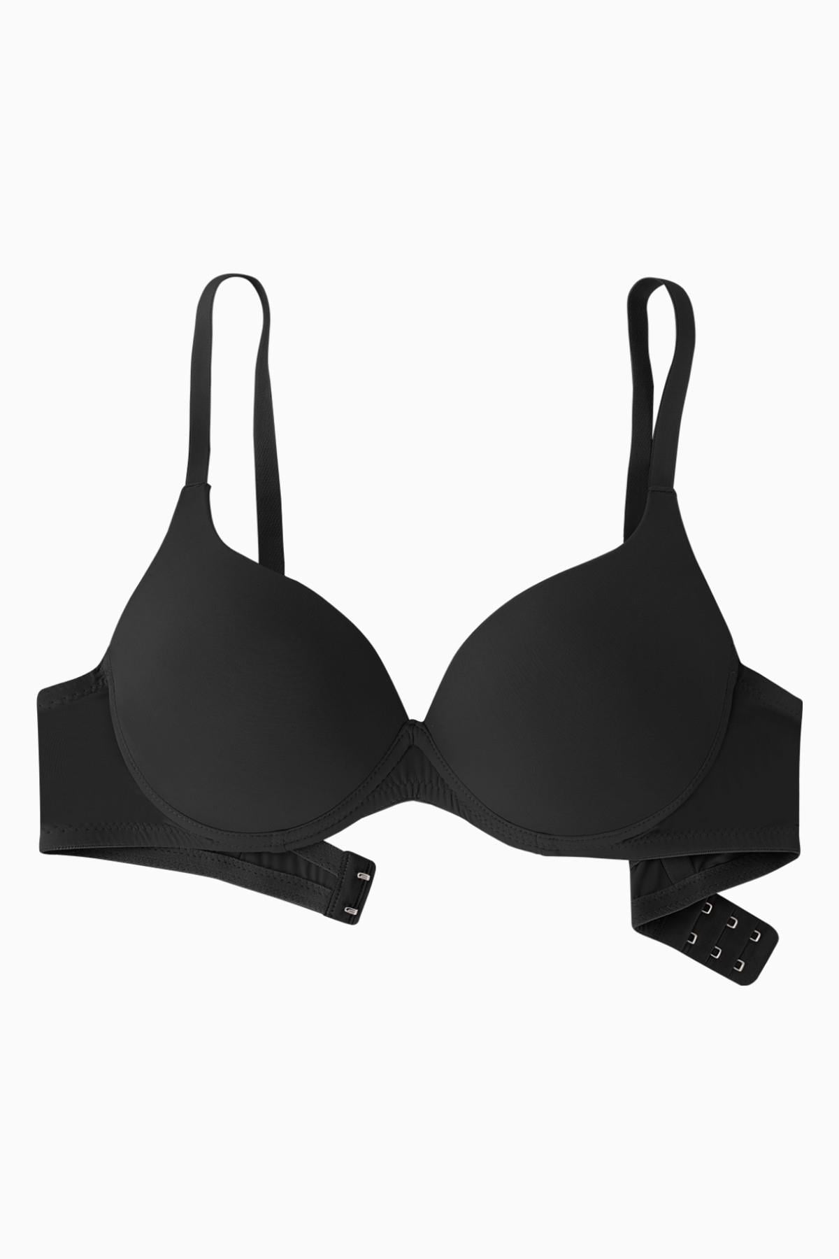 Nora Premium Basic 2224 Siyah Soft Push Up / Yarı Dolgulu Mikro Sütyen