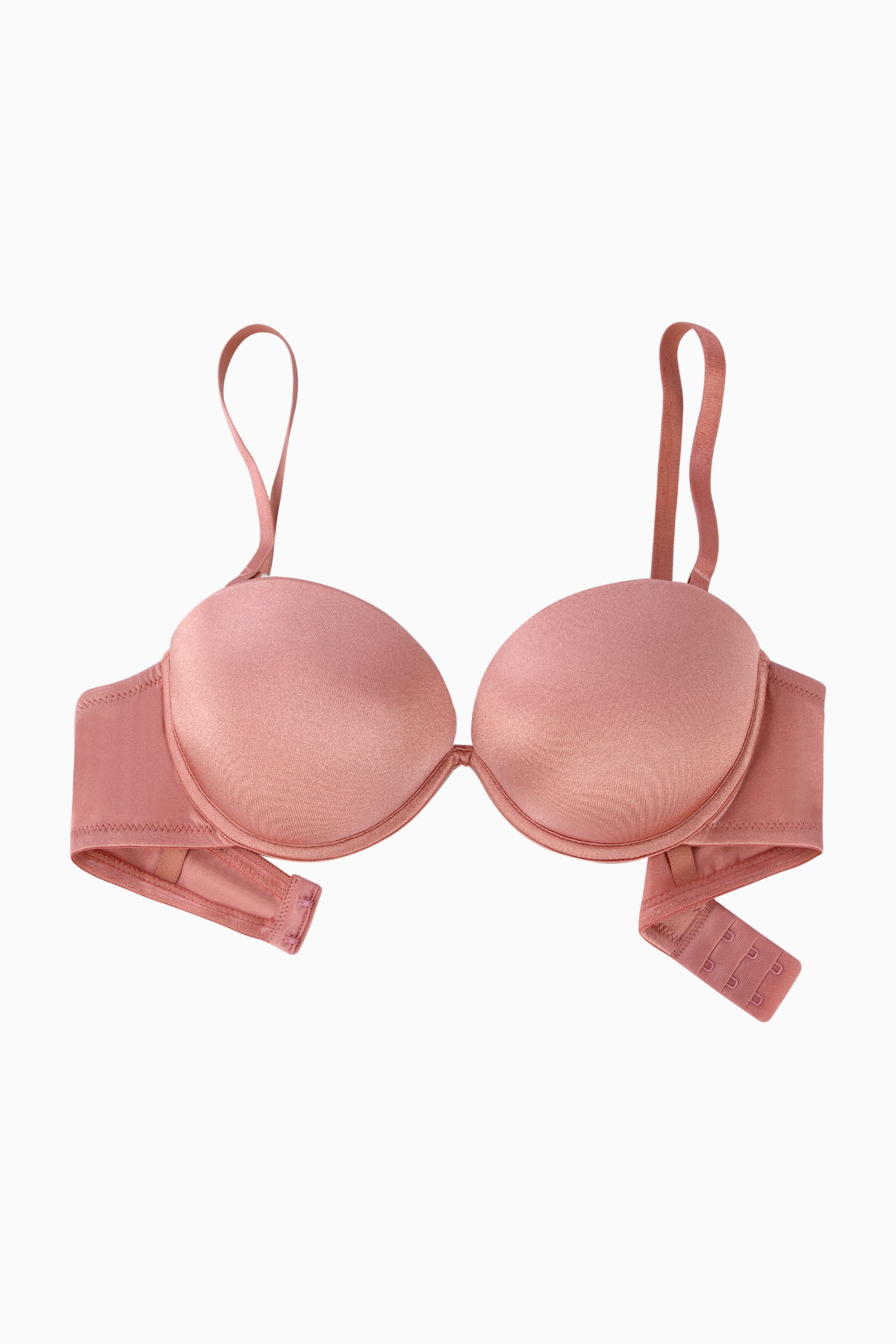 Olympos 2537 Gül Kurusu Double Push Up / Ekstra Dolgulu Midesiz Straplez Mikro Basic Sütyen