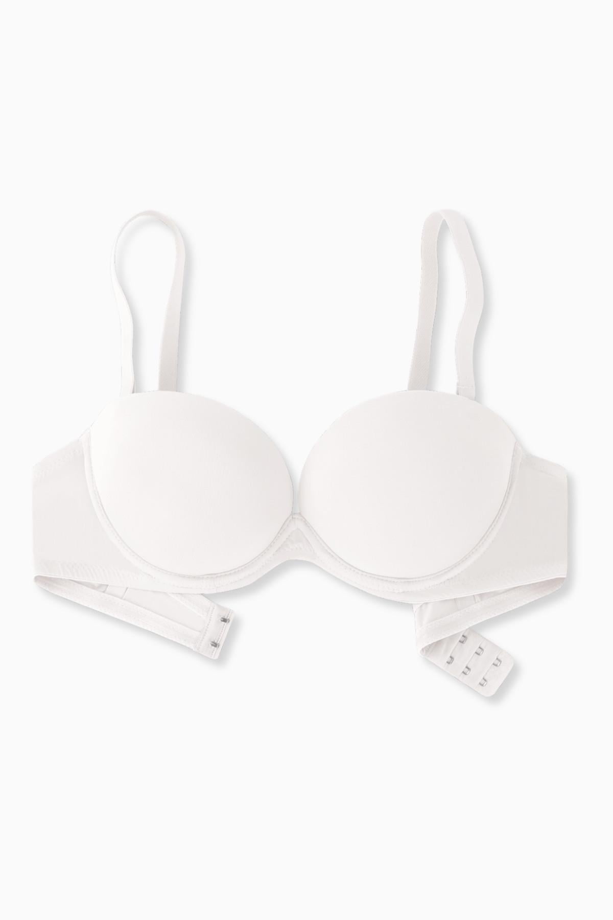 Olympos Premium Basic 2498 Ekru Double Push Up / Ekstra Dolgulu Mikro Sütyen (Tak-Çıkar Askılı)