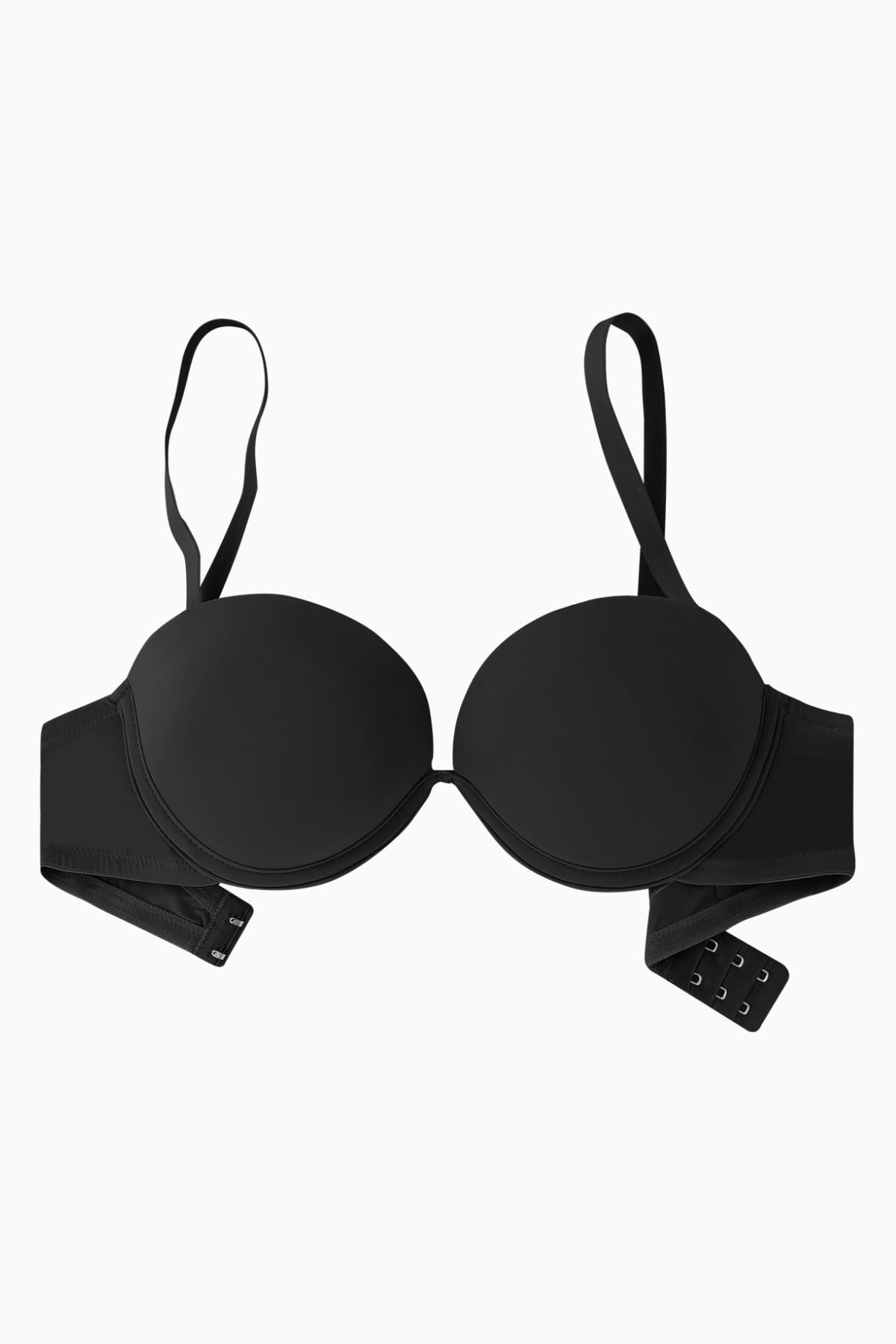 Olympos Premium Basic 2499 Siyah Double Push Up/Ekstra Dolgulu Midesiz Mikro Sütyen(Tak-Çıkar Askı)