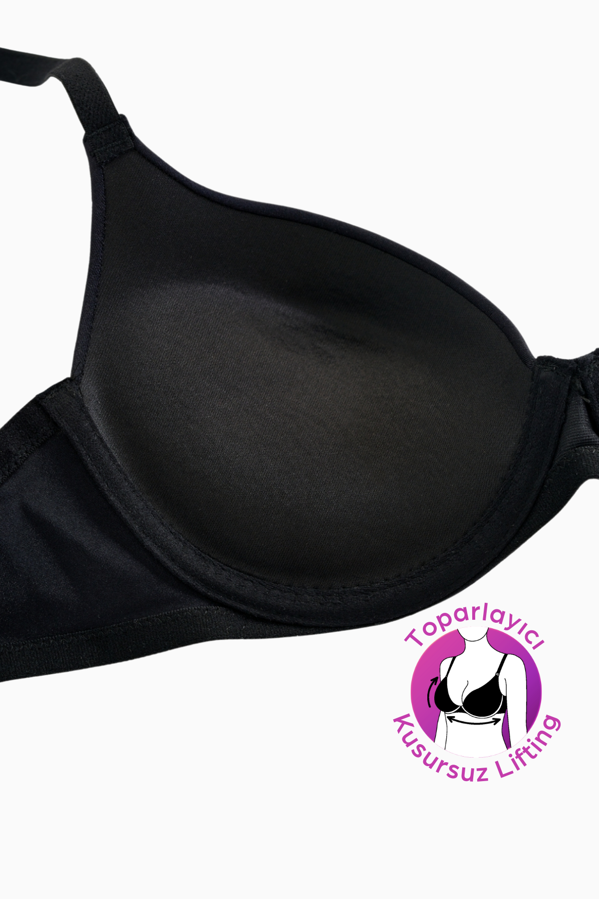 Wonna Mia - Dolgulu Push Up, Kusursuz Lifting Toparlayıcı Sütyen - Siyah - 2529