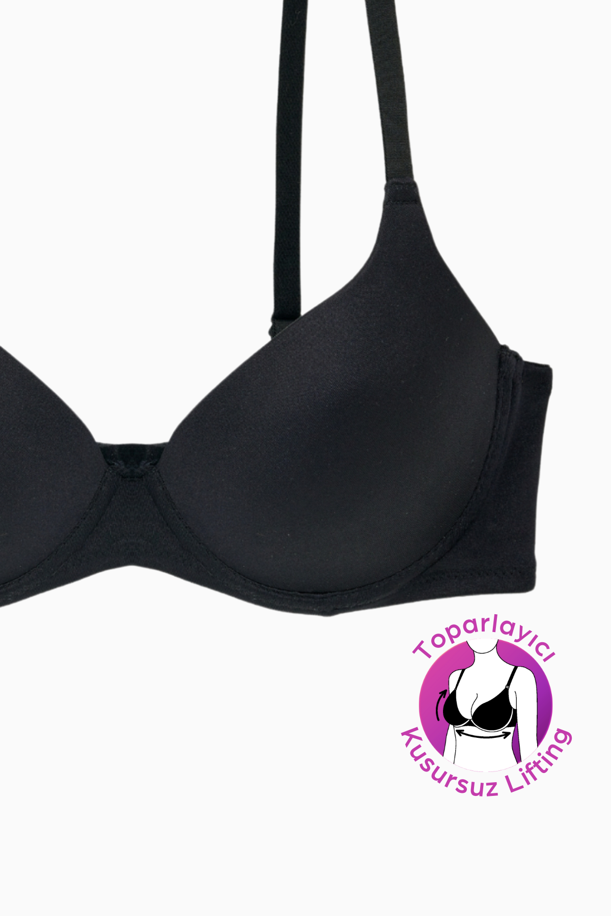 Wonna Mia - Dolgulu Push Up, Kusursuz Lifting Toparlayıcı Sütyen - Siyah - 2529
