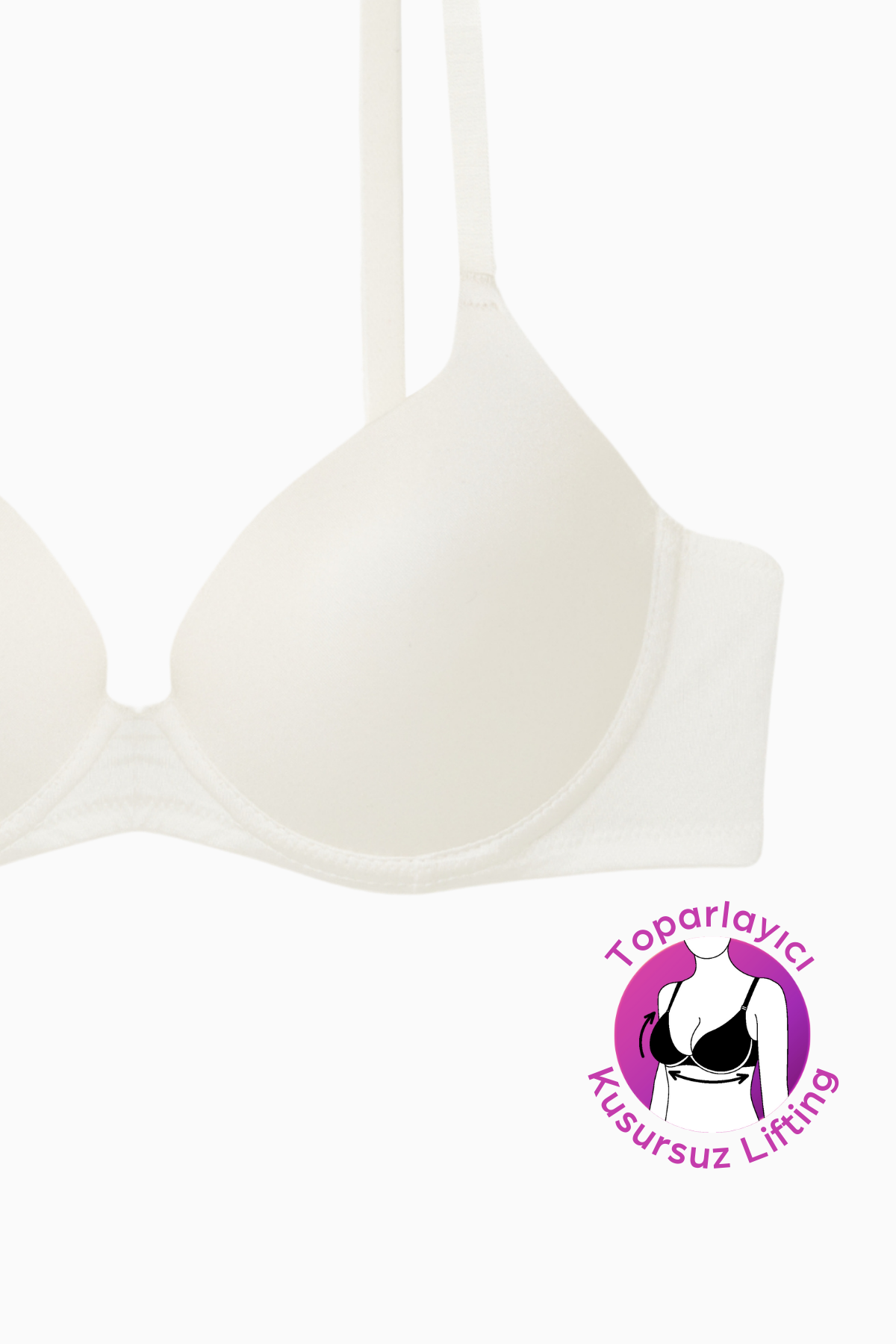 Wonna Mia - Dolgulu Push Up, Kusursuz Lifting Toparlayıcı Sütyen - Ekru - 2529