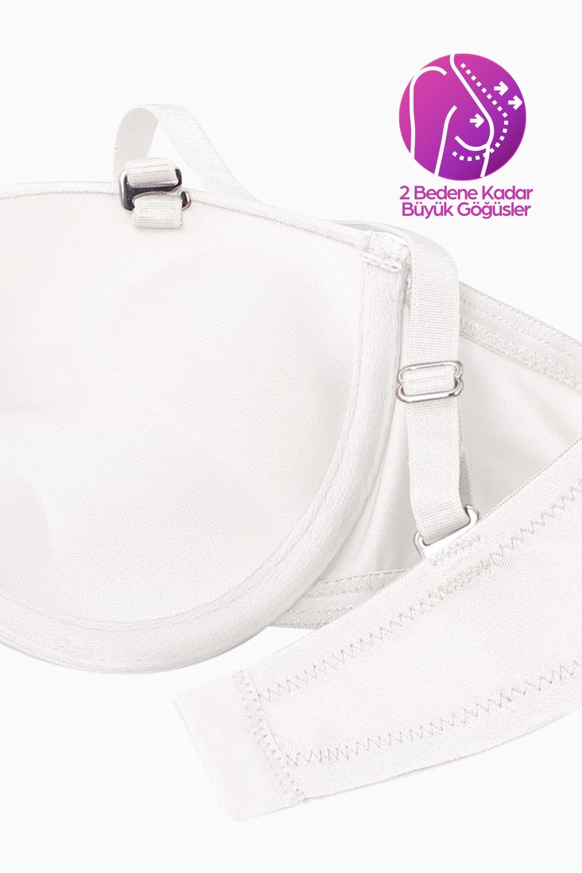 Wonna Olympos Ekstra Dolgulu Double Push Up Straplez - Ekru - Mikro Sütyen - 2537