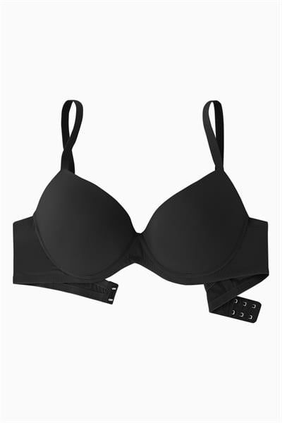Luna Premium Basic 2222 Siyah Soft Push Up / Yarı Dolgulu Mikro Sütyen