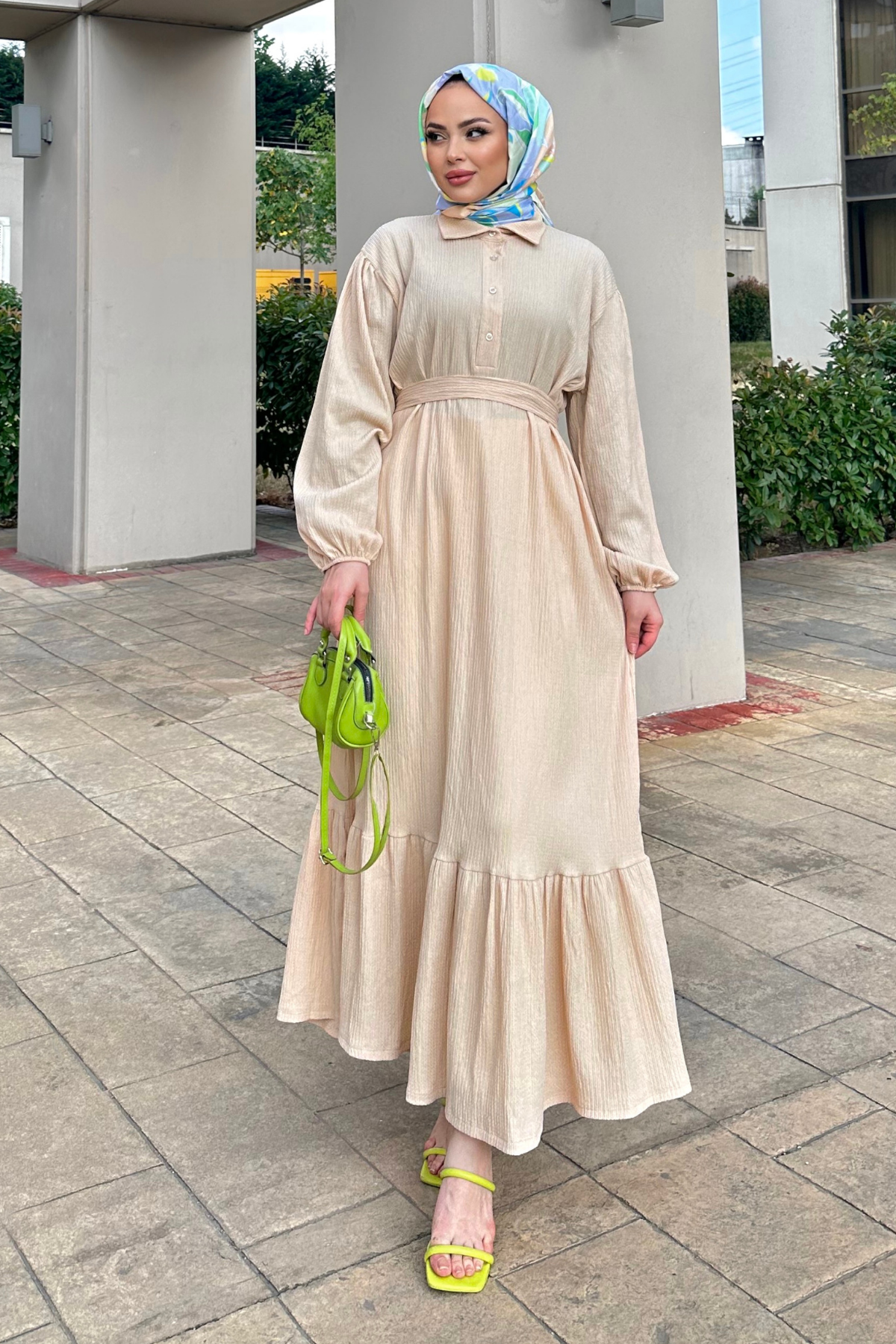 Bürümcük Elbise BEJ