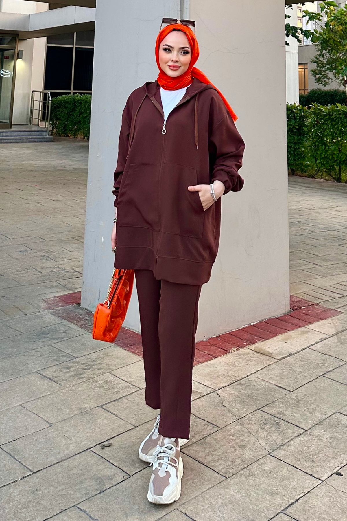 Fermuarlı Takım ACI KAHVE