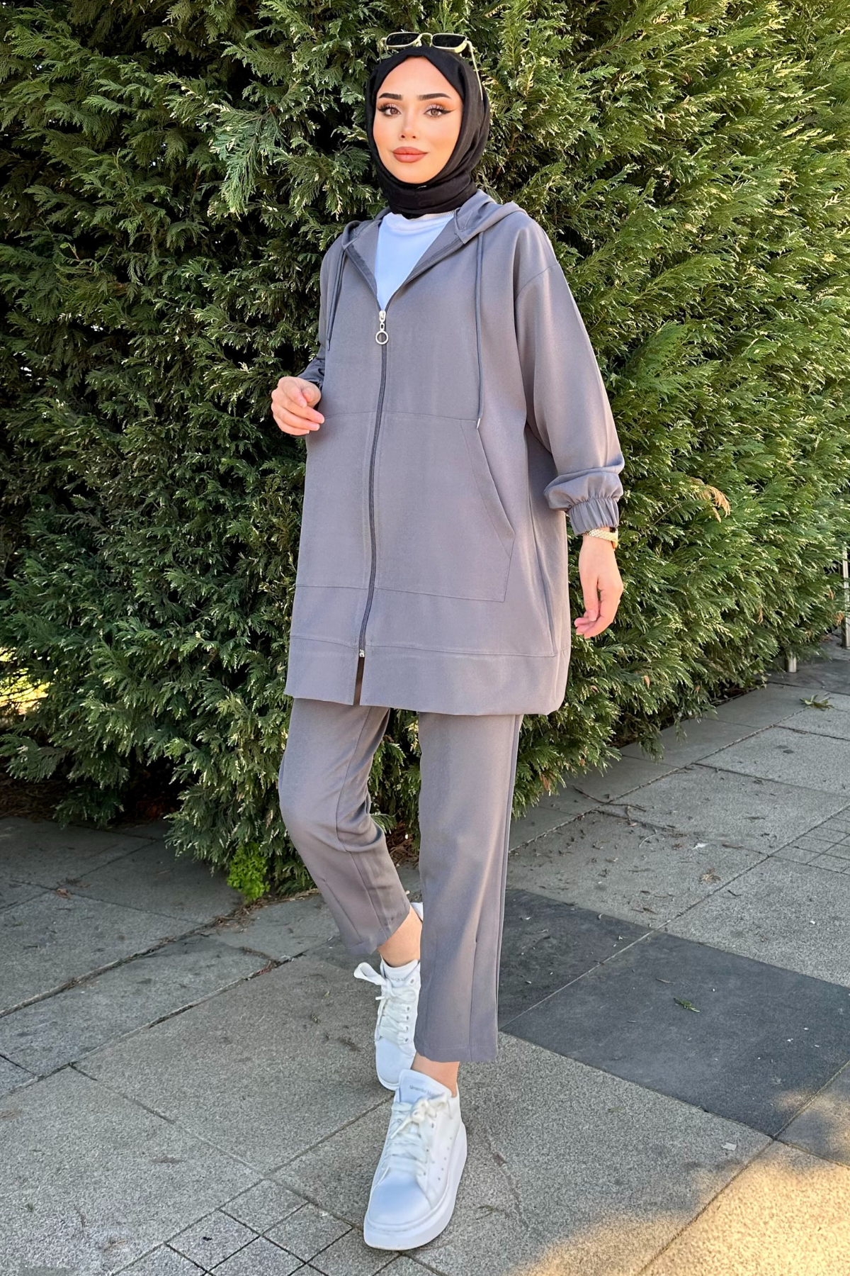 Fermuarlı Takım GRİ