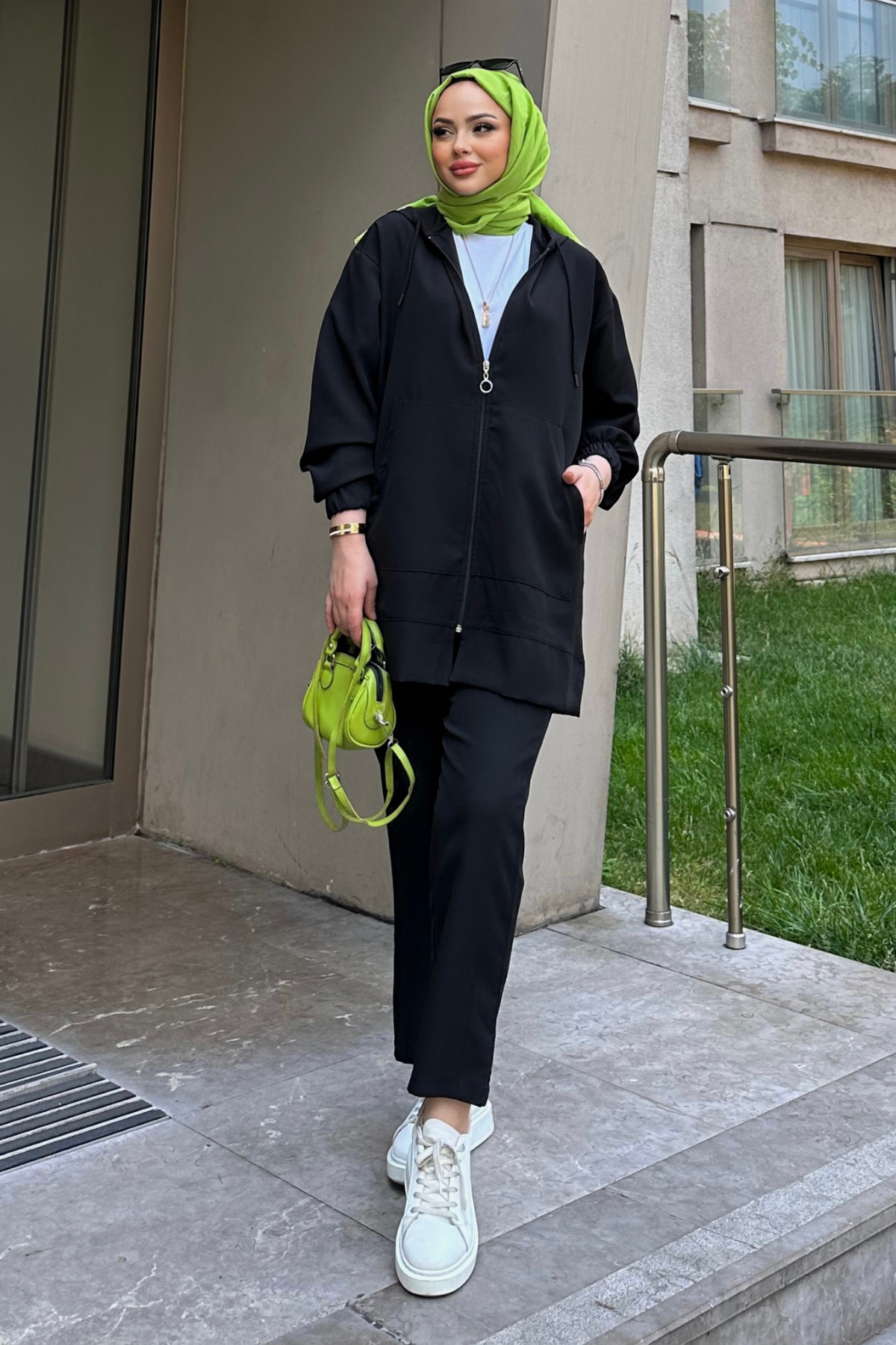 Fermuarlı Takım SİYAH