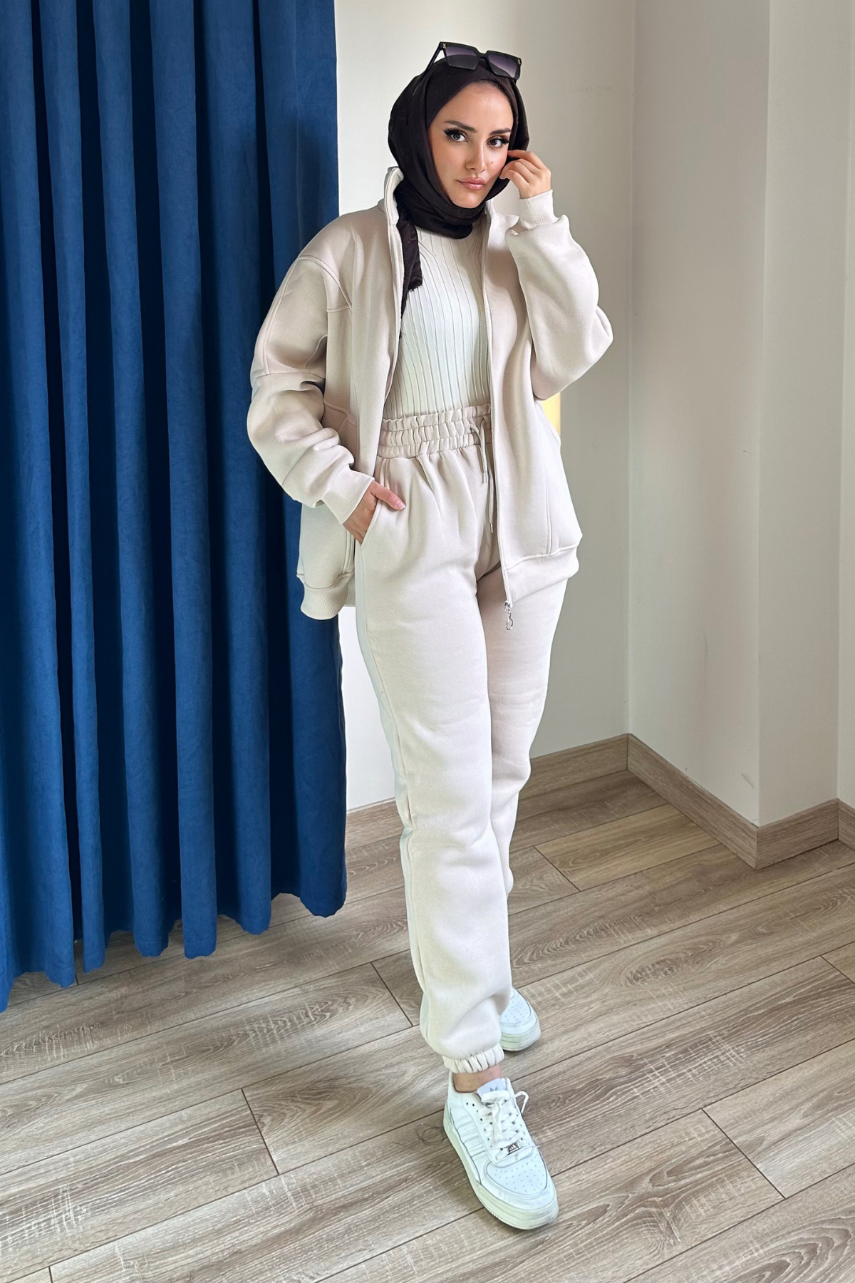 Nasa Üç İplik Şardonlu Takım BEJ