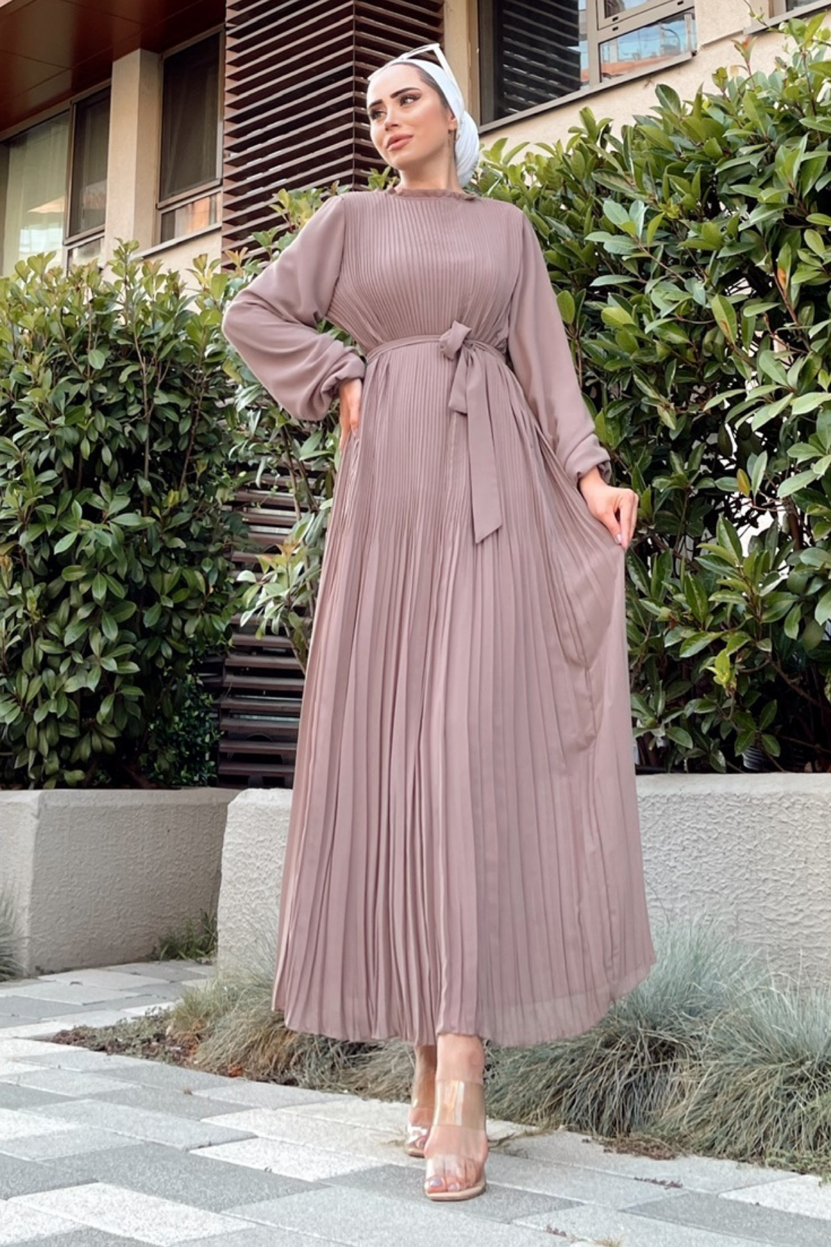 Pilise Elbise VİZON