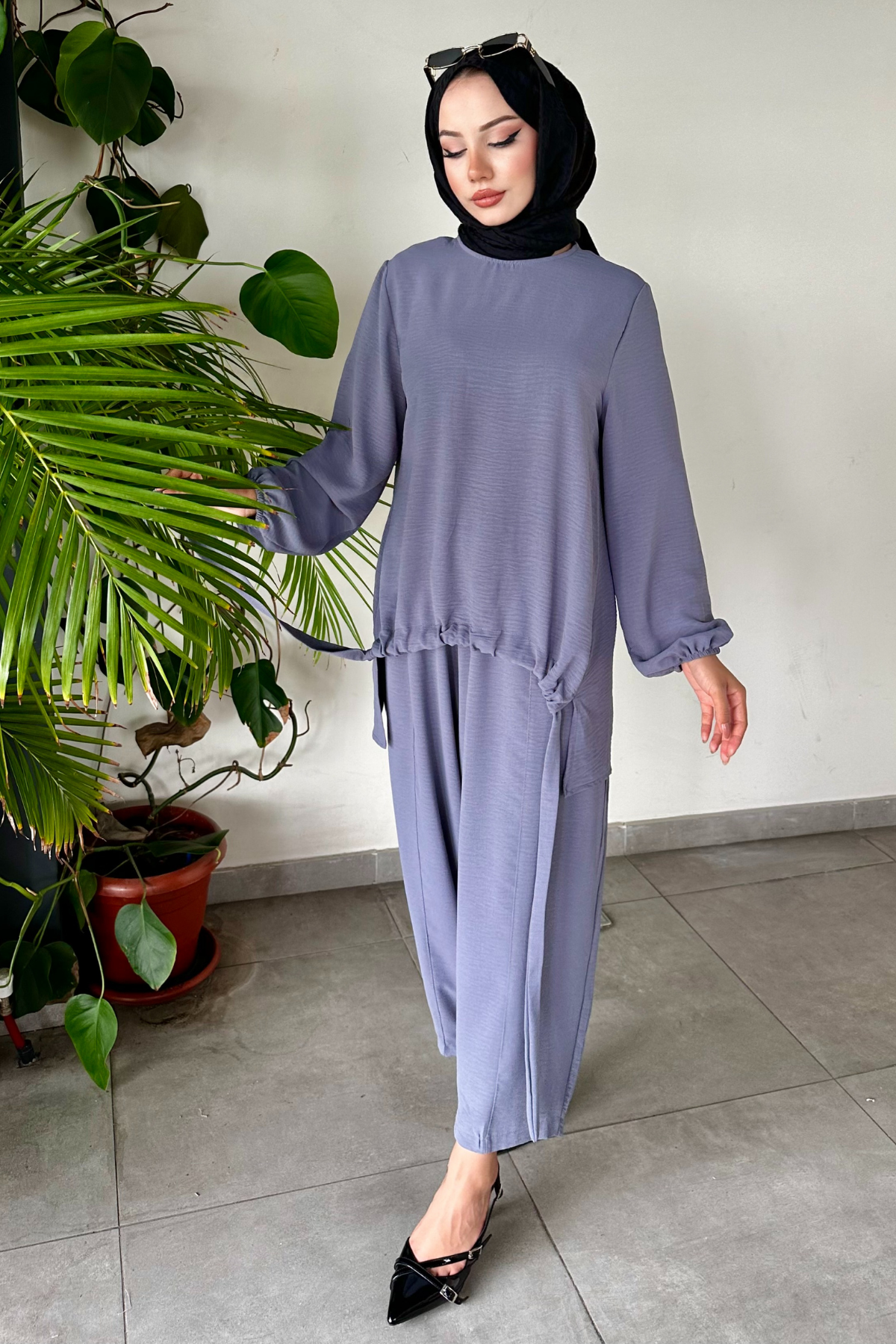 Tasarım Şalvar Takım ANTRASİT