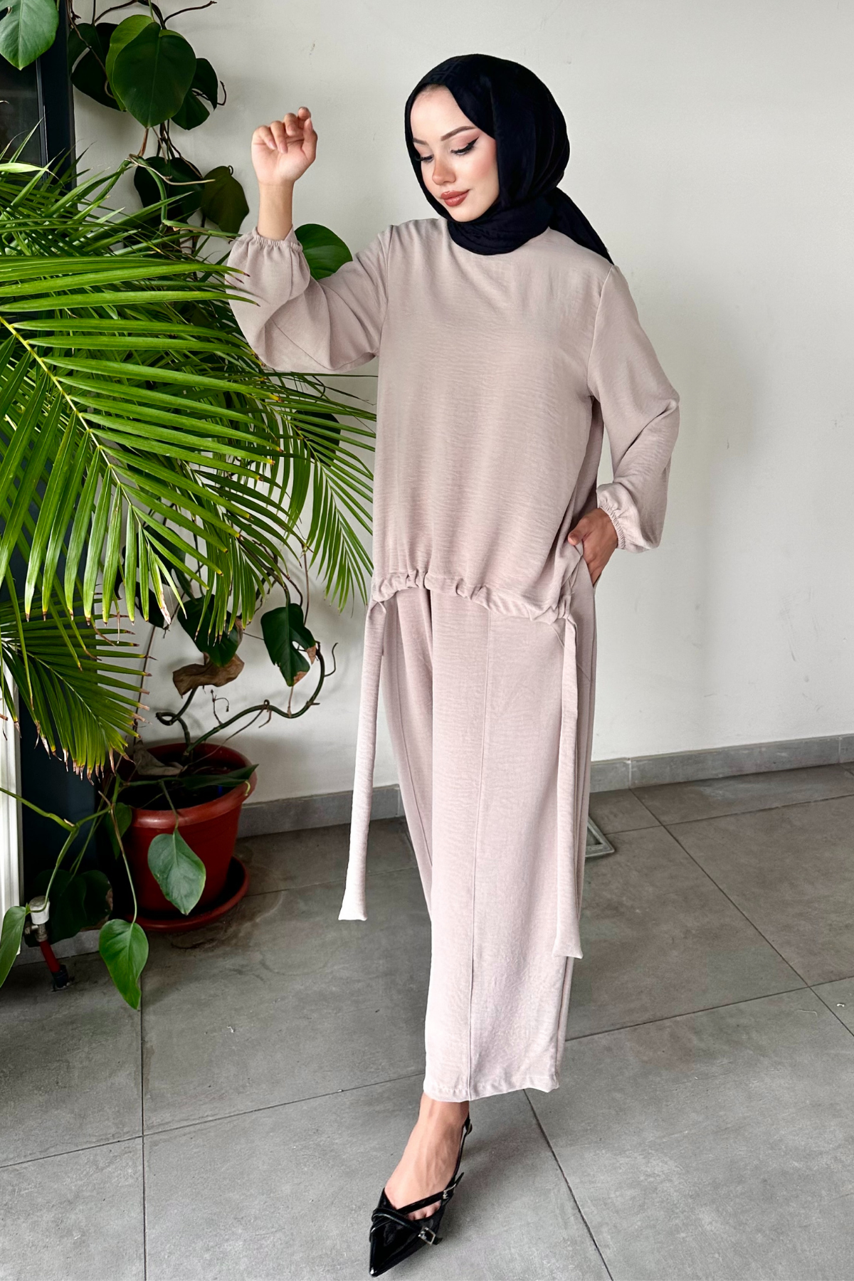 Tasarım Şalvar Takım BEJ