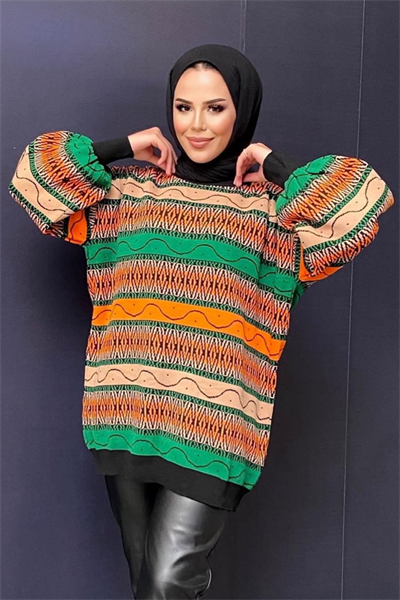 Etnik Desen Kazak TURUNCU