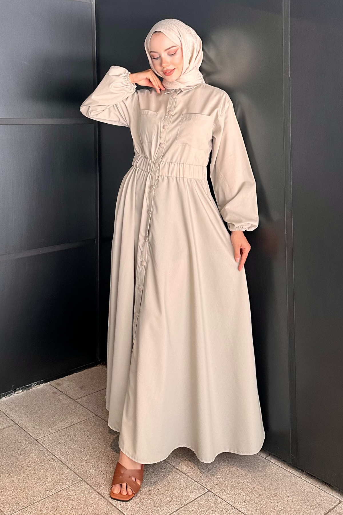 Beymn Çıtçıtlı Cotton Elbise ÇAĞLA