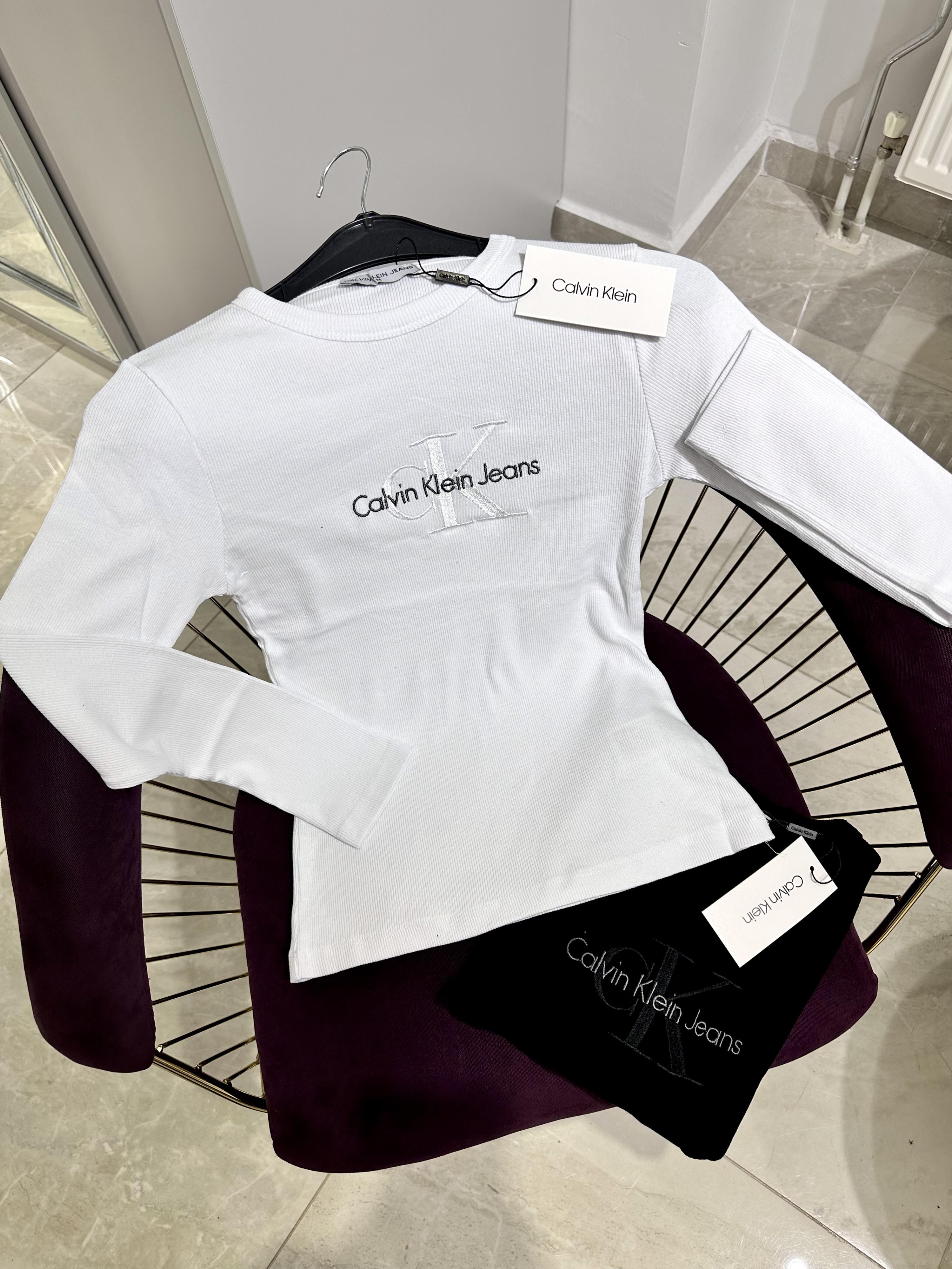 cK Nakışlı Body İçlik BEYAZ