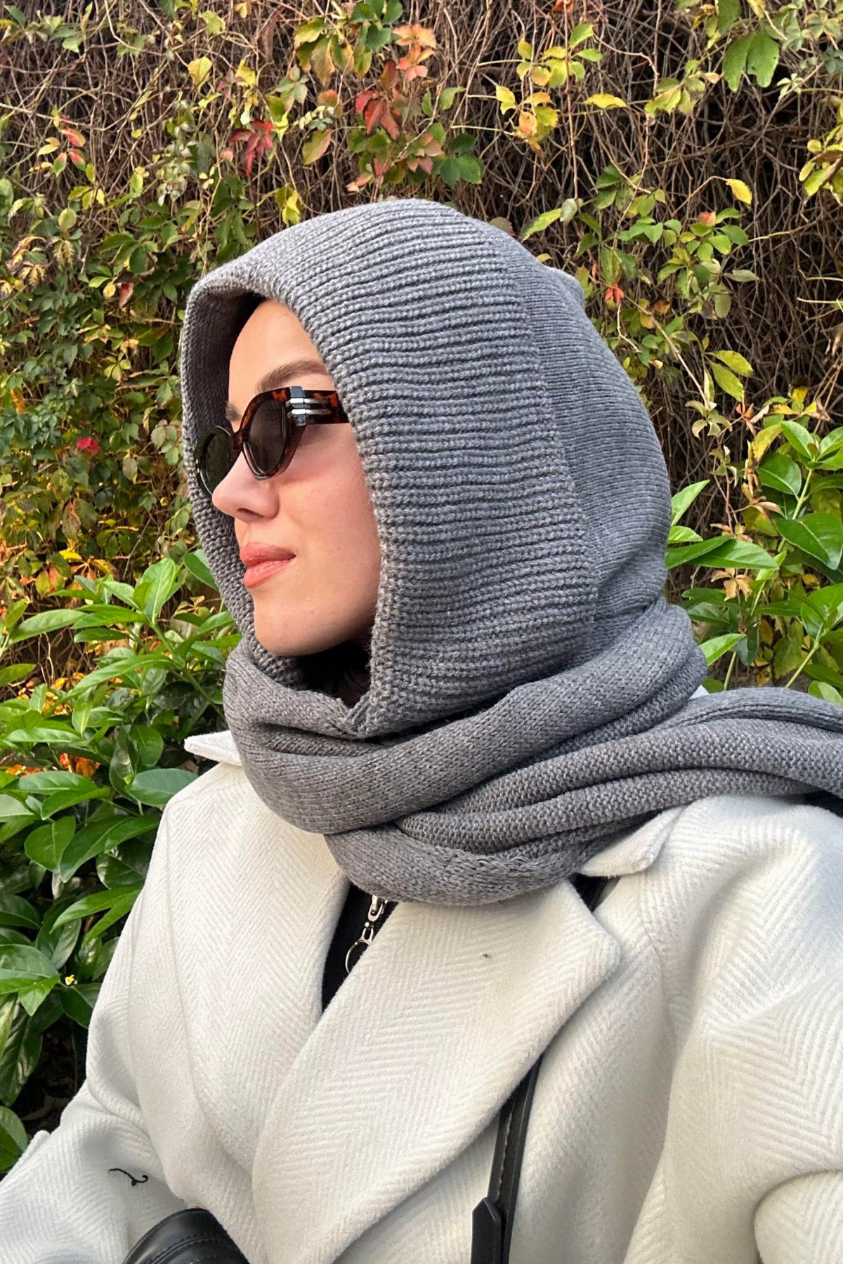 Pinterest Kapüşonlu Bere GRİ