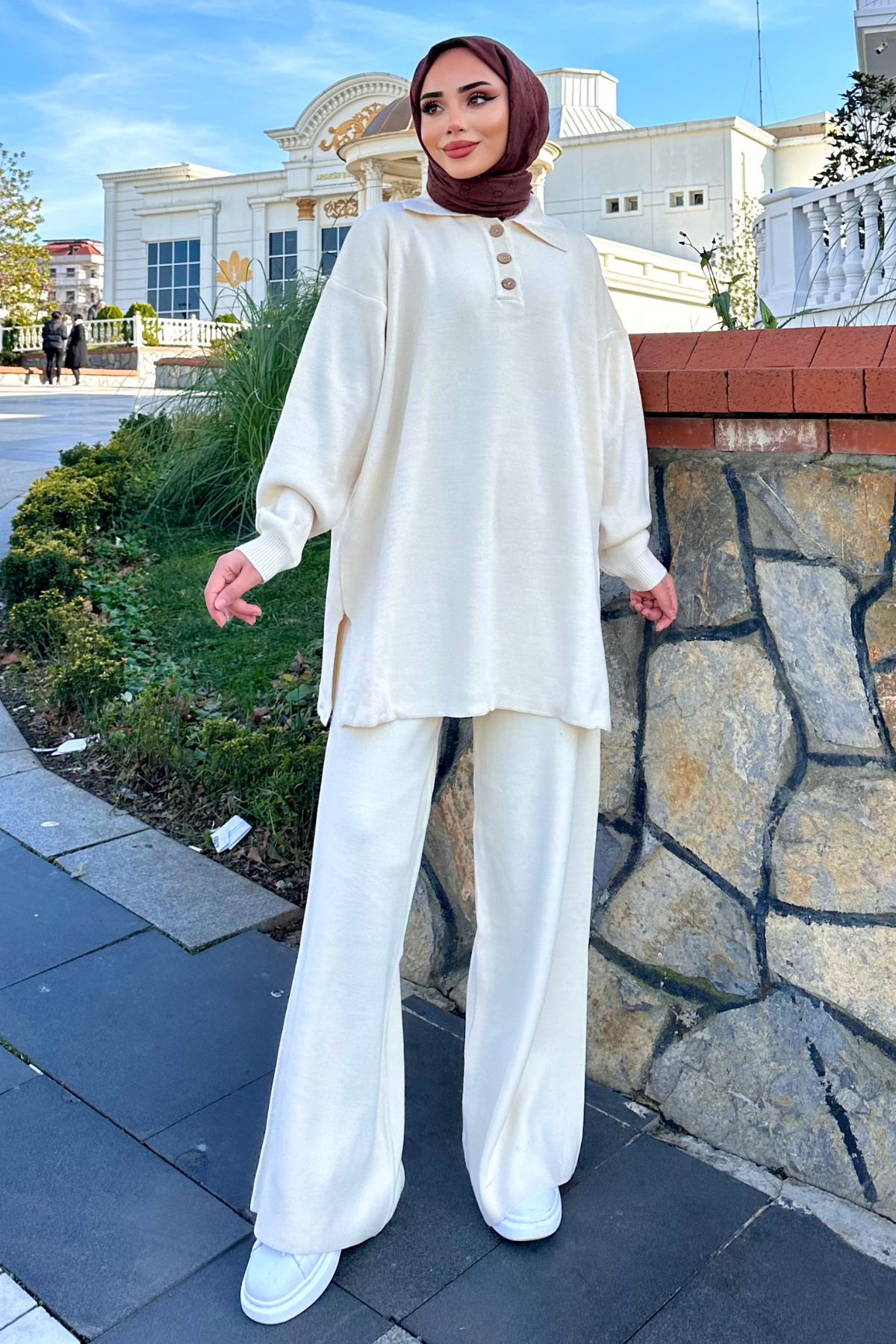 Polo Yaka Triko Takım BEJ