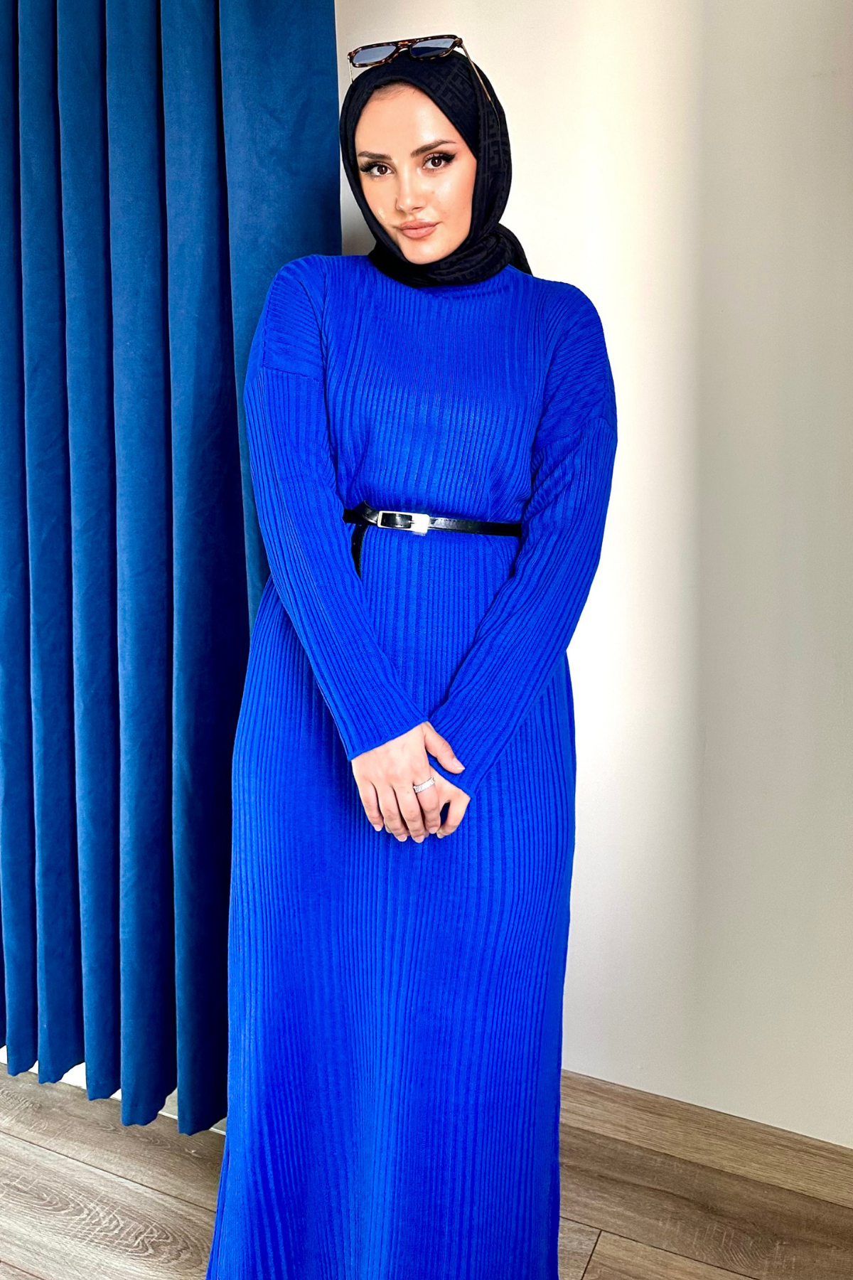 Premium Fitilli Triko Elbise SAKS