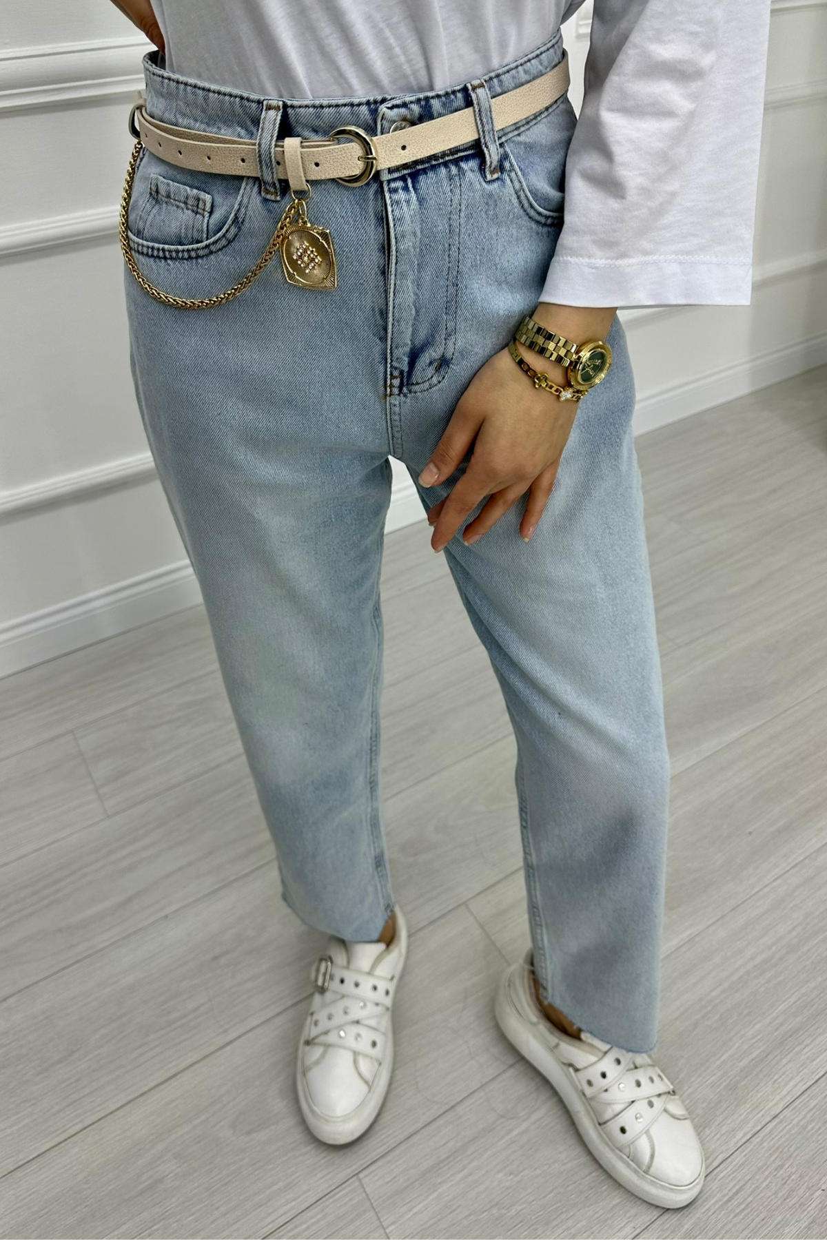 Zra Straight Jean BUZ MAVİ