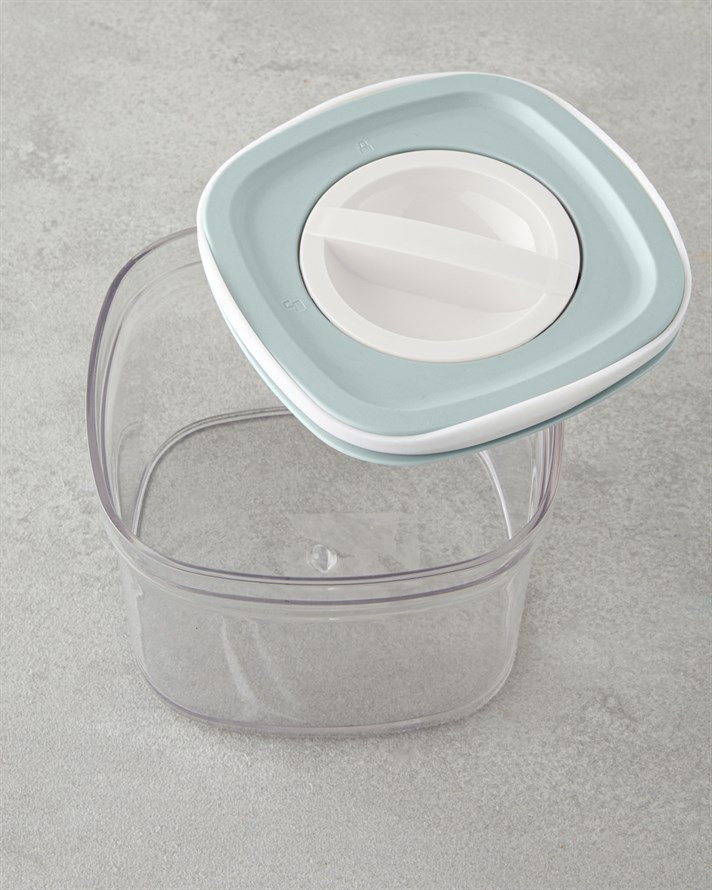 Adly Plastik 3 Parça Saklama Kabı 700 ml – 1,4 L – 2 L Yeşil-Krem