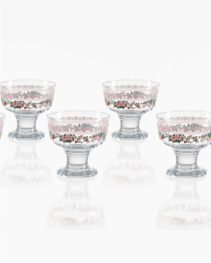 Aidan Cam 6lı Dondurmalık 175 ml Pembe