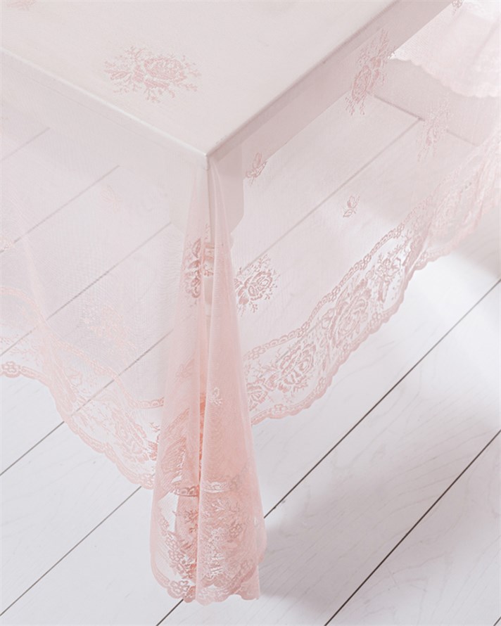 Alessa Örme Masa Örtüsü 170x270 cm Pembe