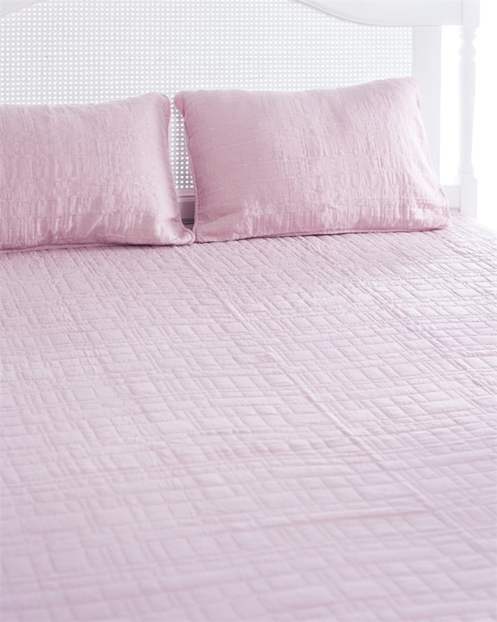 Alesta Country Tek Kişilik Yatak Örtüsü Takımı 160x240 cm Açık Pembe