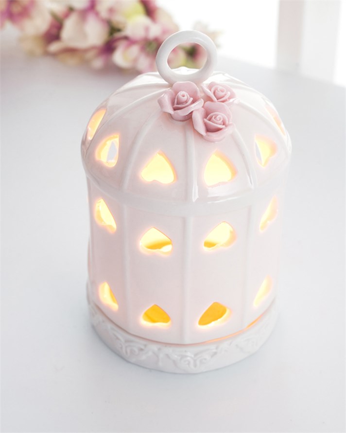 Alexia Stoneware Mumluk 8x8x14 cm Krem