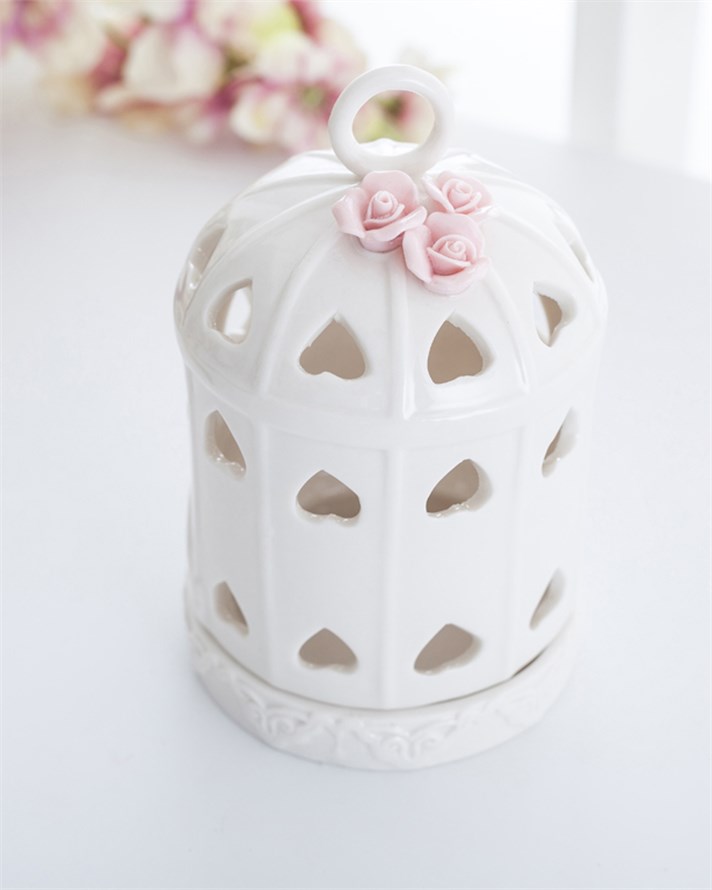 Alexia Stoneware Mumluk 8x8x14 cm Krem
