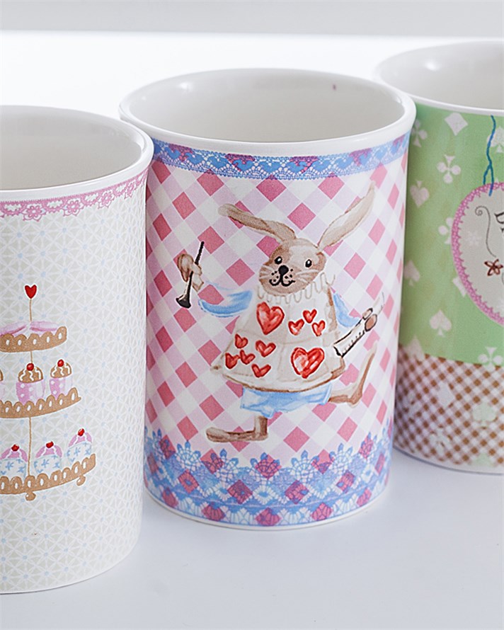 Alice2 New Bone 3lü Kupa 270 ml Pembe - Mavi - Yeşil
