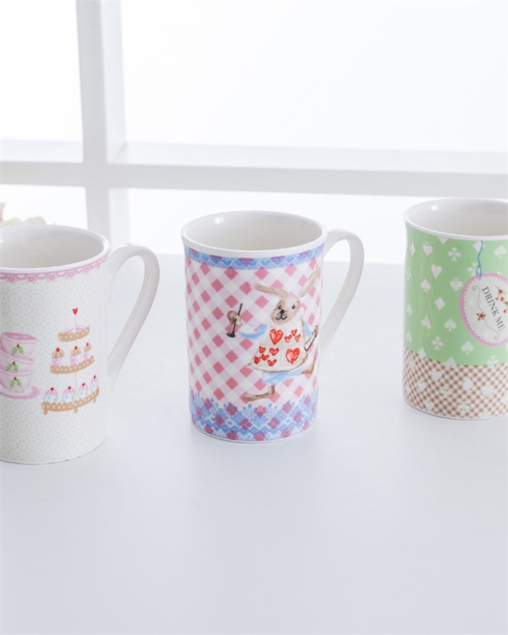 Alice2 New Bone 3lü Kupa 270 ml Pembe - Mavi - Yeşil