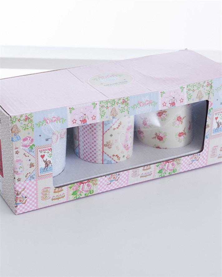 Alice3 New Bone 3lü Kupa 270 ml Sarı - Mavi - Pembe
