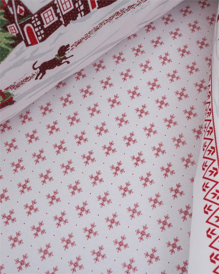 Alpines Pamuk Tek Kişilik Nevresim Takımı 160x220 cm Beyaz