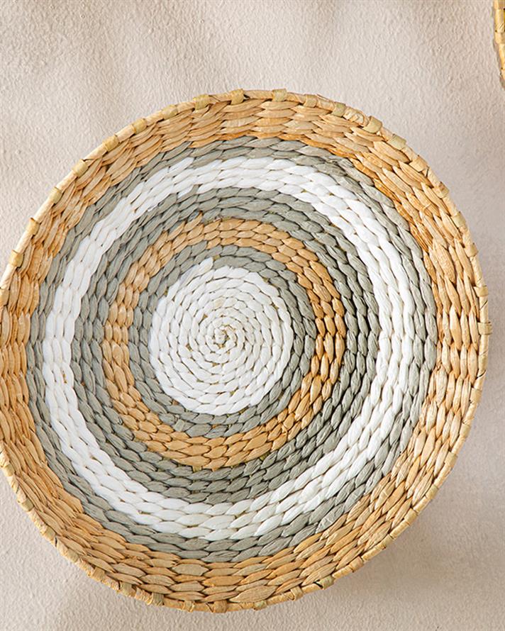Aluna Hasır Duvar Aksesuarı Natural Gri