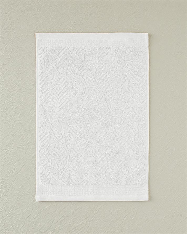 Alyssa Pamuklu Jakarlı El Havlusu 30x45 cm Ekru