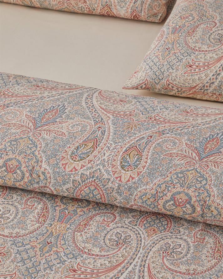 Boho Chic Pamuk Çift Kişilik Çarşaflı Nevresim Takımı 200x220 cm Bej