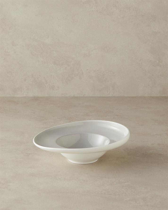 Boho New Bone China Makarna Servis Tabağı 24 cm Gri