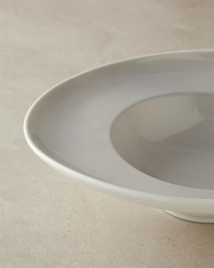 Boho New Bone China Makarna Servis Tabağı 24 cm Gri